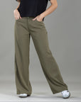Pantalón Confort Verde Wide Leg