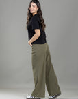 Pantalón Confort Verde Wide Leg
