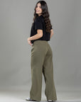 Pantalón Confort Verde Wide Leg