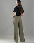 Pantalón Confort Verde Wide Leg