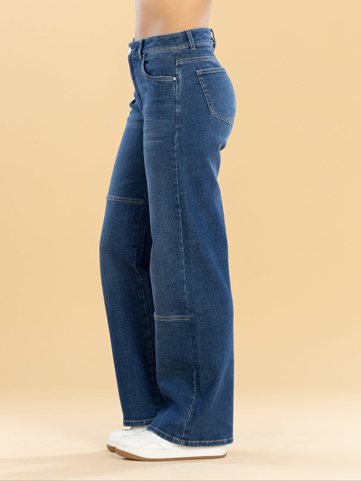 Jeans Confort Azul Oscuro Wide Leg Slim