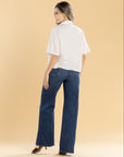 Jeans Confort Azul Oscuro Wide Leg