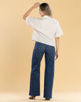 Jeans Confort Azul Oscuro Wide Leg