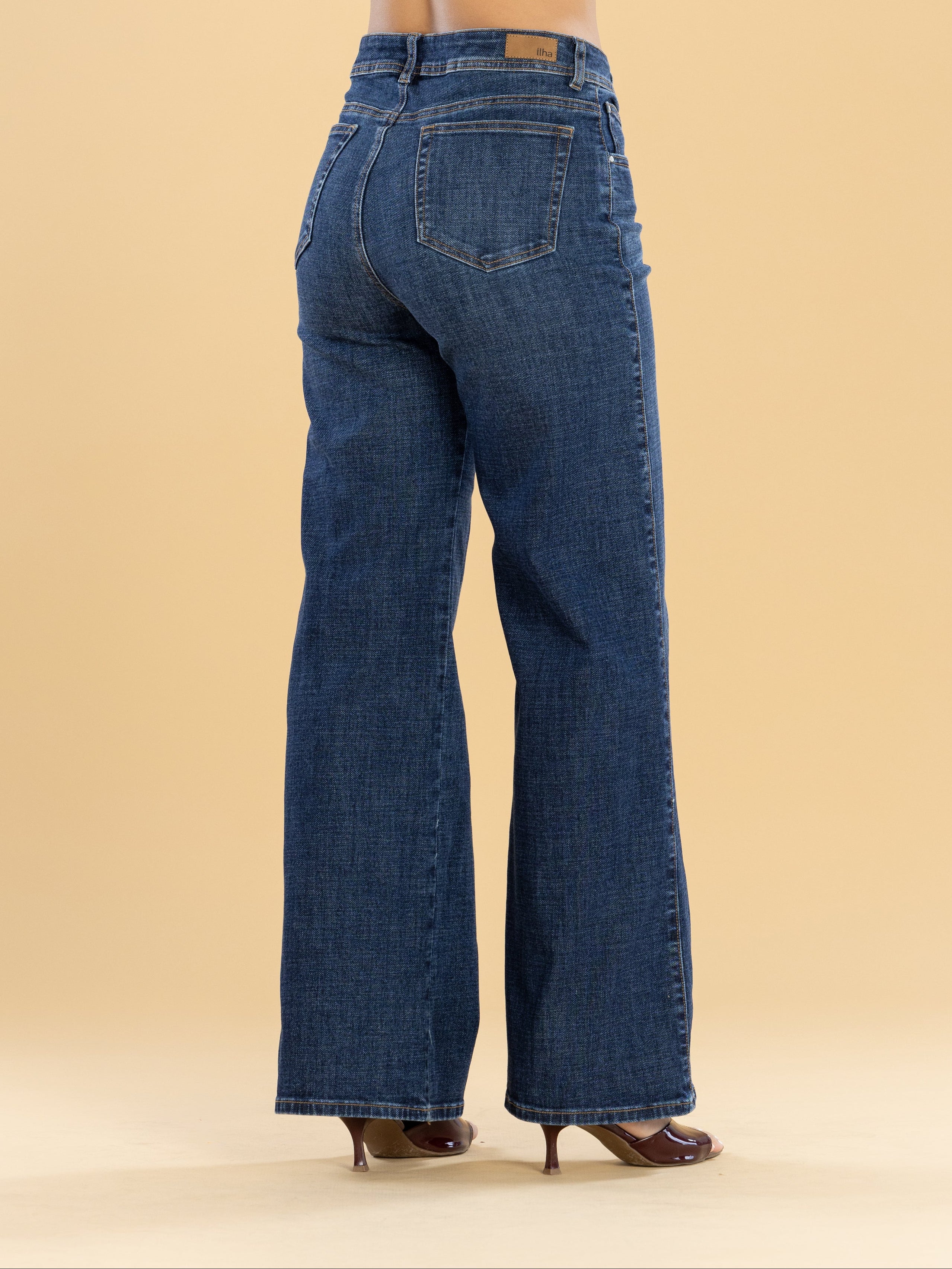 Jeans Confort Azul Oscuro Wide Leg