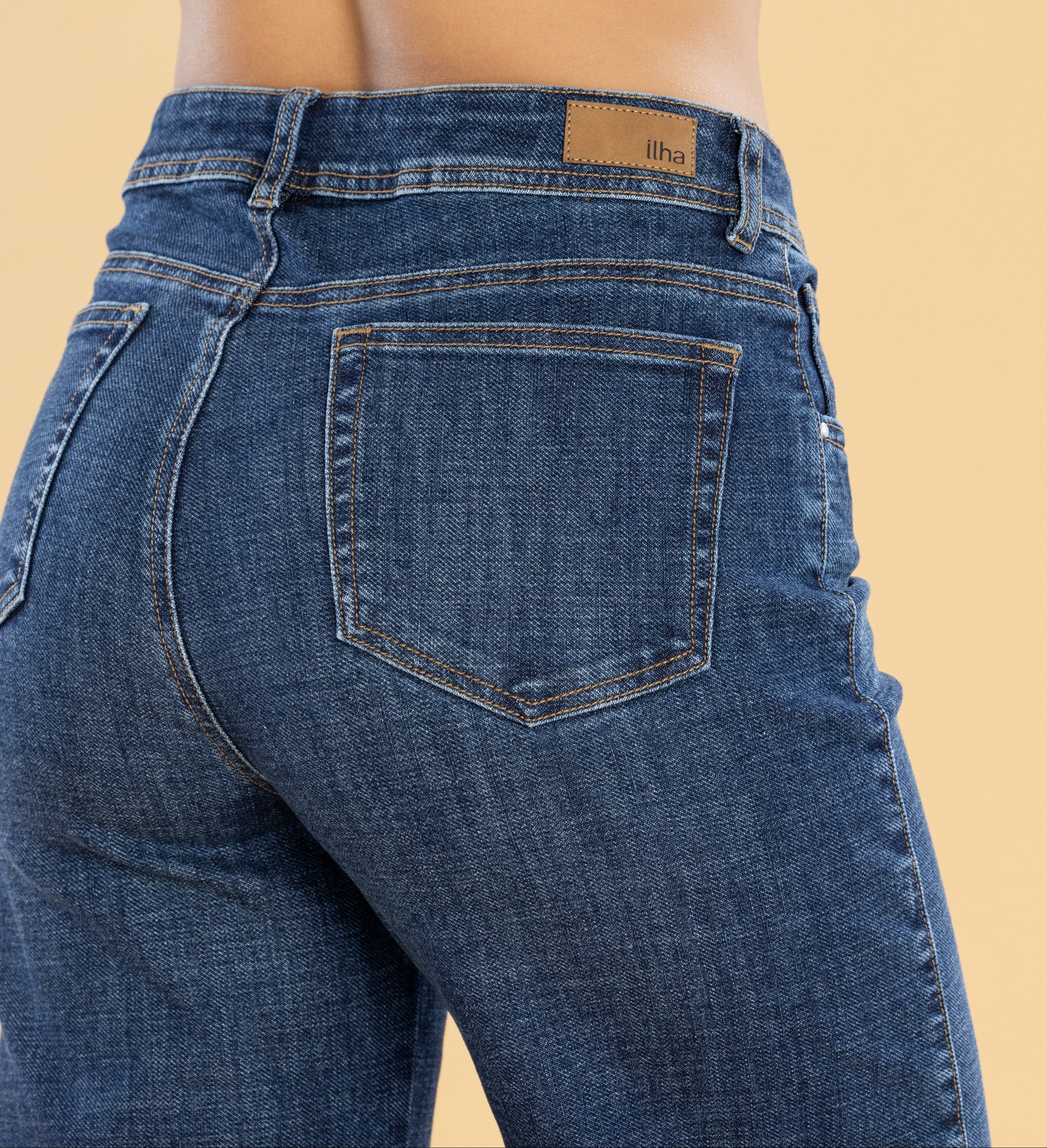 Jeans Confort Azul Oscuro Wide Leg