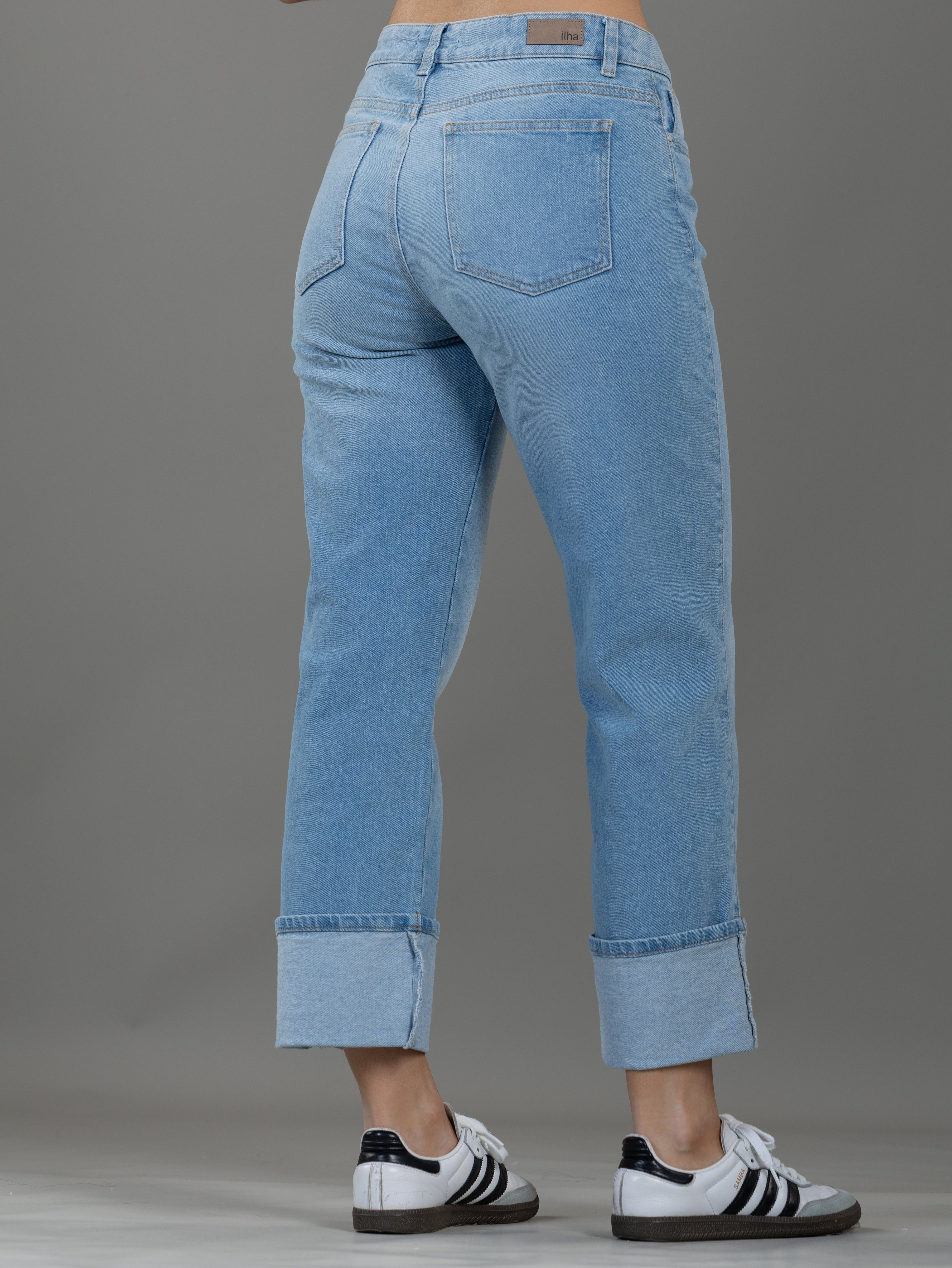 Capri Stretch Azul Cinco Bolsillos