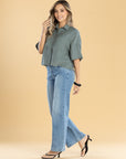 Jeans Confort Azul Medio Wide Leg
