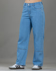 Jeans Confort Azul Claro Wide Leg