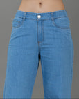 Jeans Confort Azul Claro Wide Leg