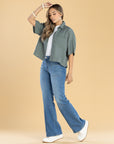 Jeans Confort Azul Medio Flare