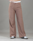 Pantalón Confort Café Wide Leg