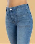 Jeans Confort Azul Medio Flare
