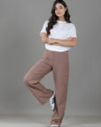 Pantalón Confort Café Wide Leg