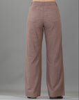 Pantalón Confort Café Wide Leg