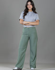 Pantalón Confort Verde Wide Leg