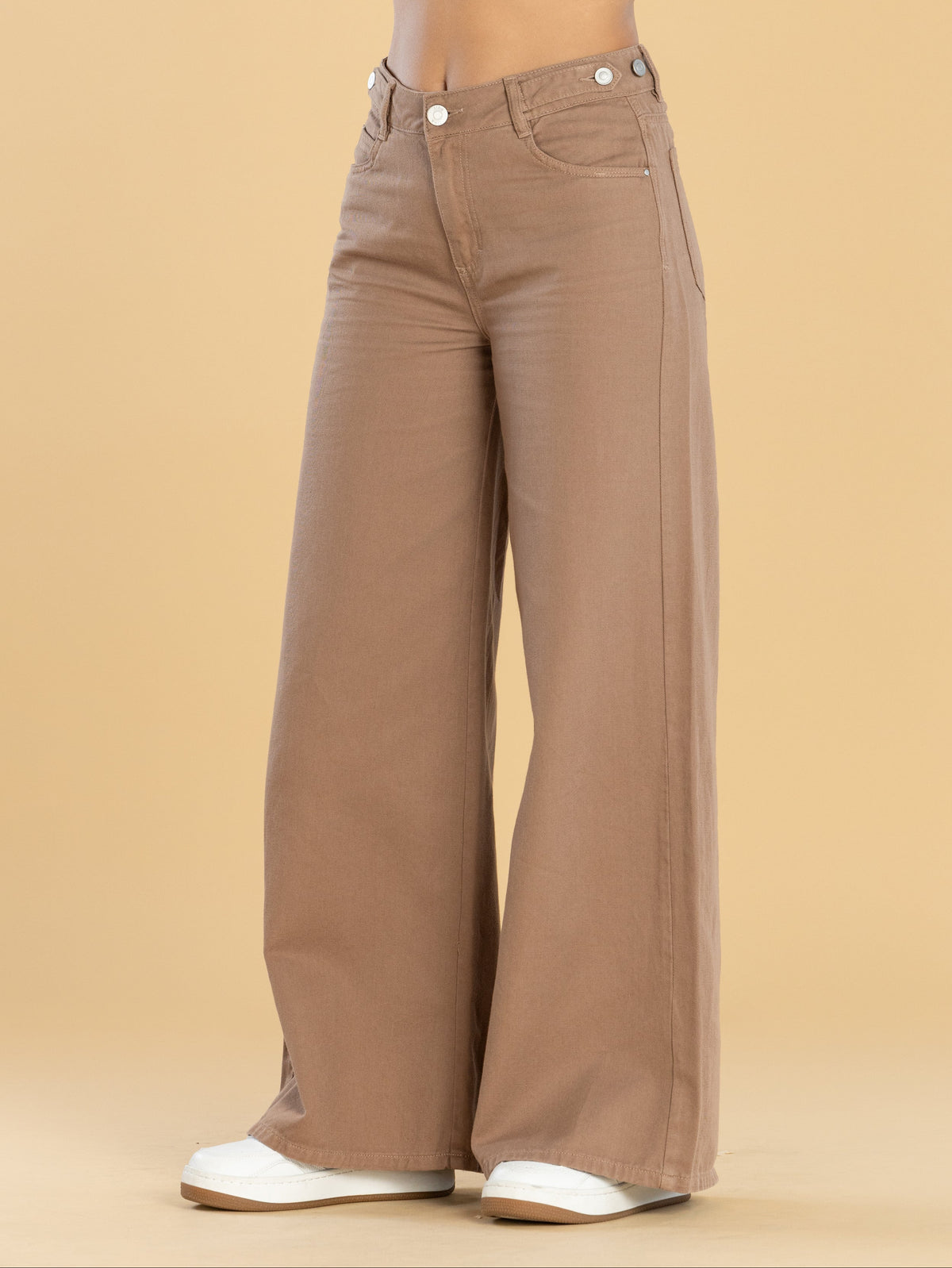 Pantalón Wide Leg Arena Ajustable En Cintura