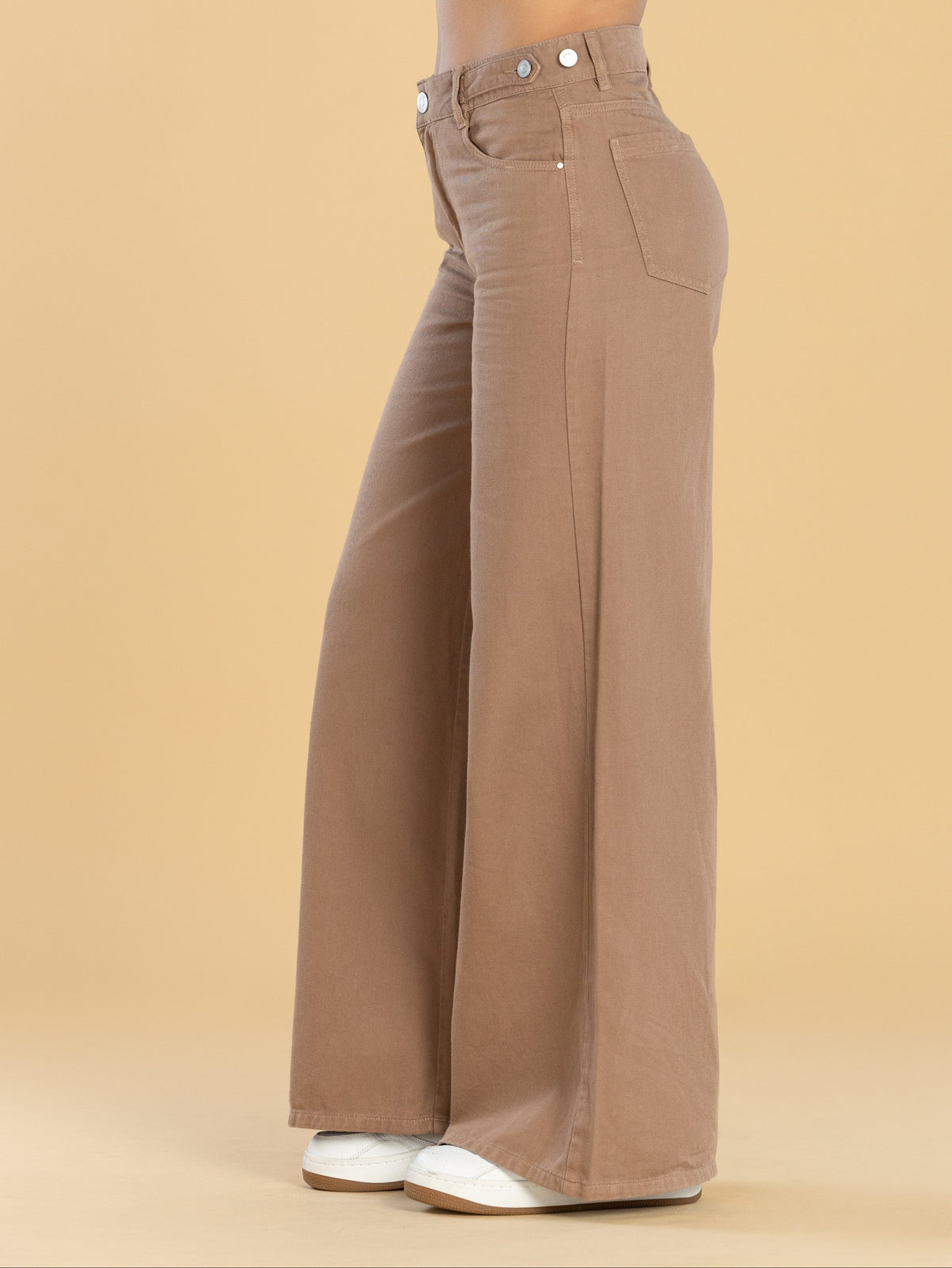 Pantalón Wide Leg Arena Ajustable En Cintura