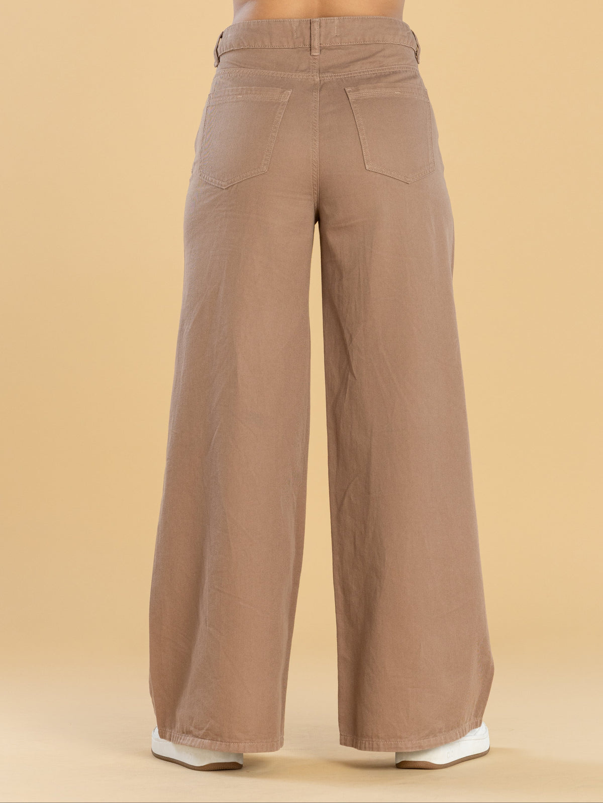 Pantalón Wide Leg Arena Ajustable En Cintura