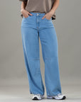 Jean Confort Azul Claro Wide Leg