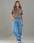Jean Confort Azul Claro Wide Leg