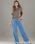 Jean Confort Azul Claro Wide Leg