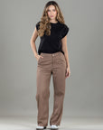 Pantalón Confort Café Bota Recta