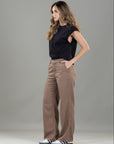 Pantalón Confort Café Bota Recta