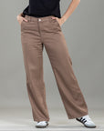 Pantalón Confort Café Bota Recta