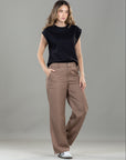 Pantalón Confort Café Bota Recta