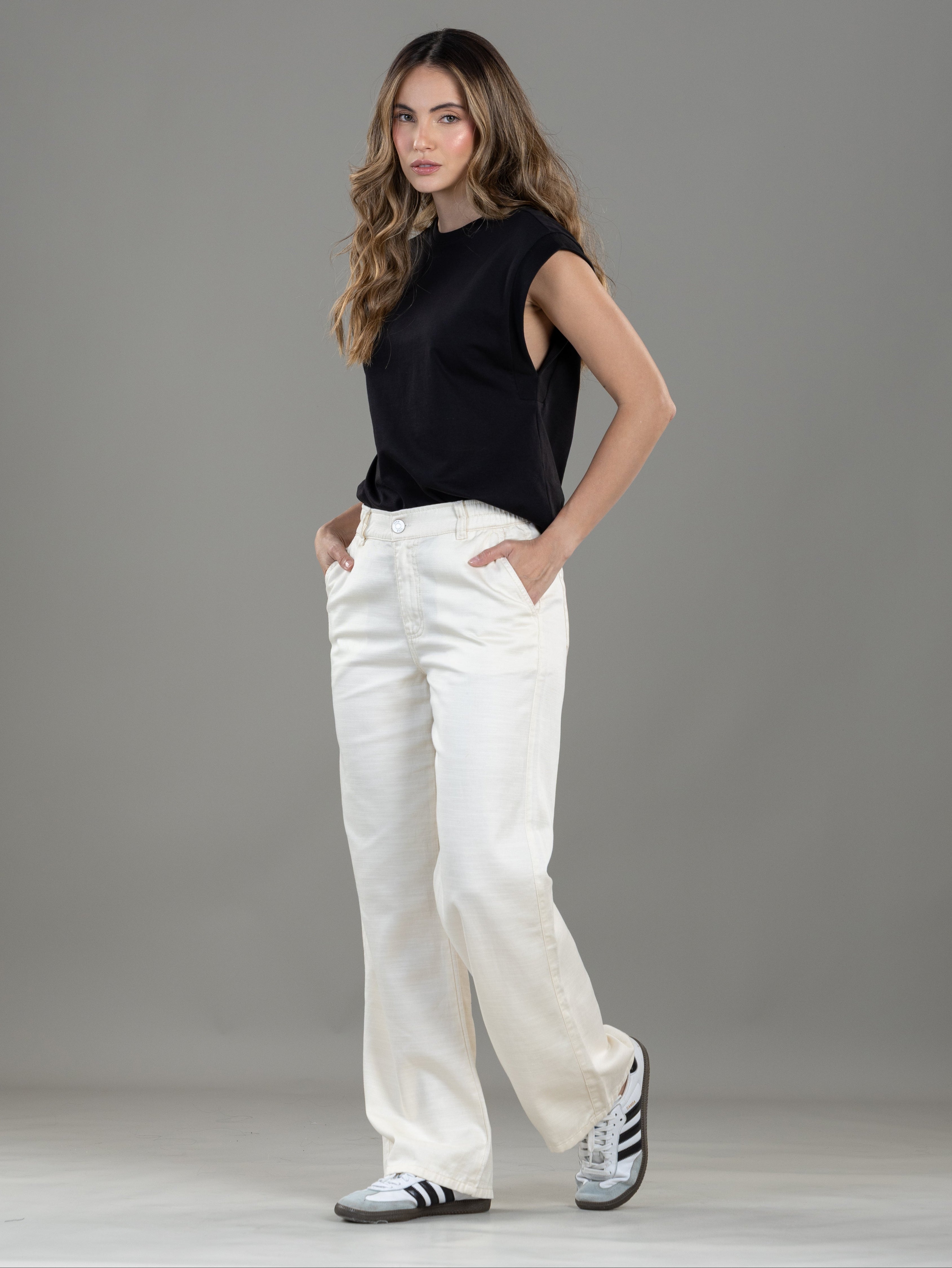 Pantalón Confort Ivory Bota Recta