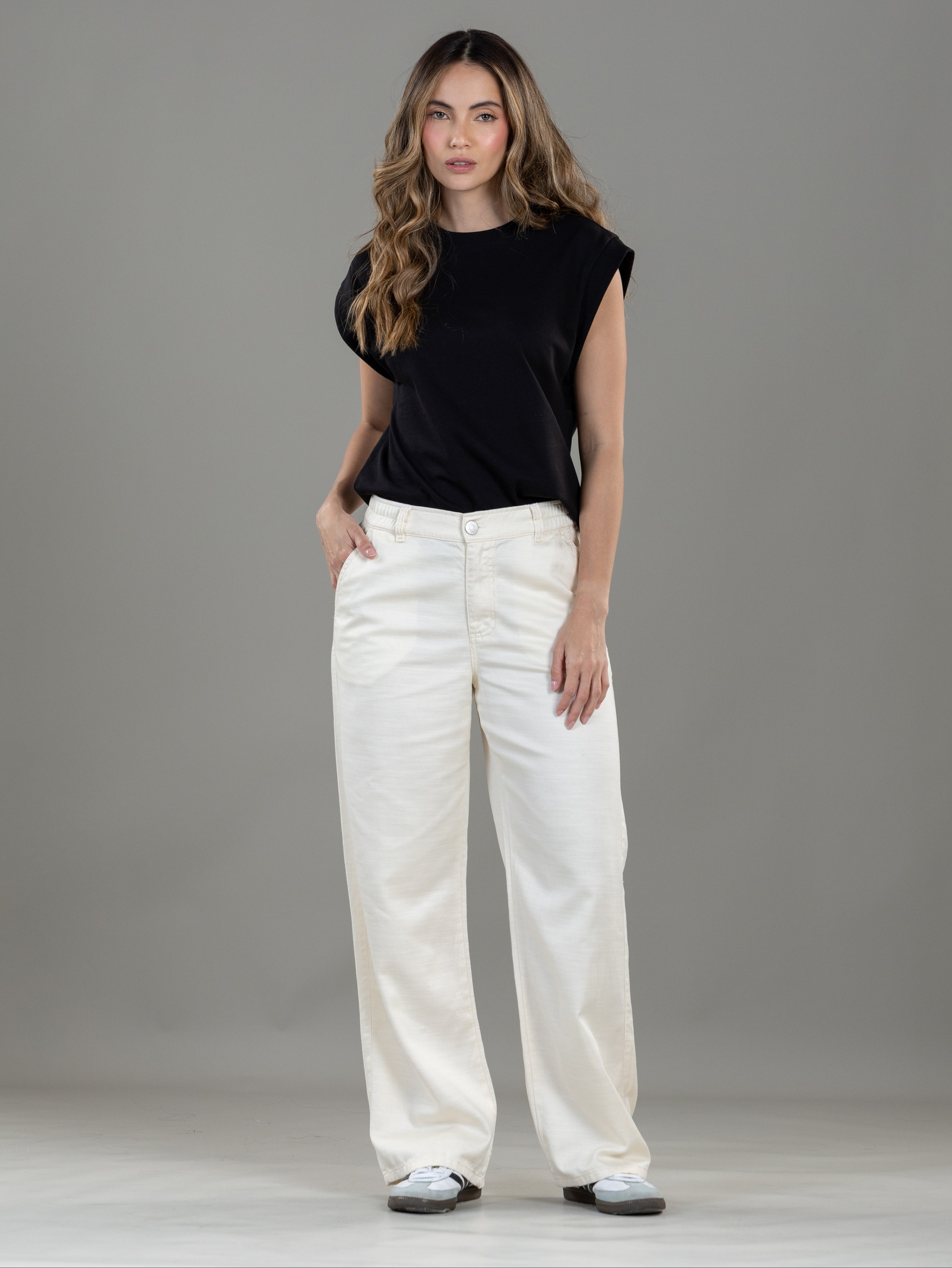 Pantalón Confort Ivory Bota Recta