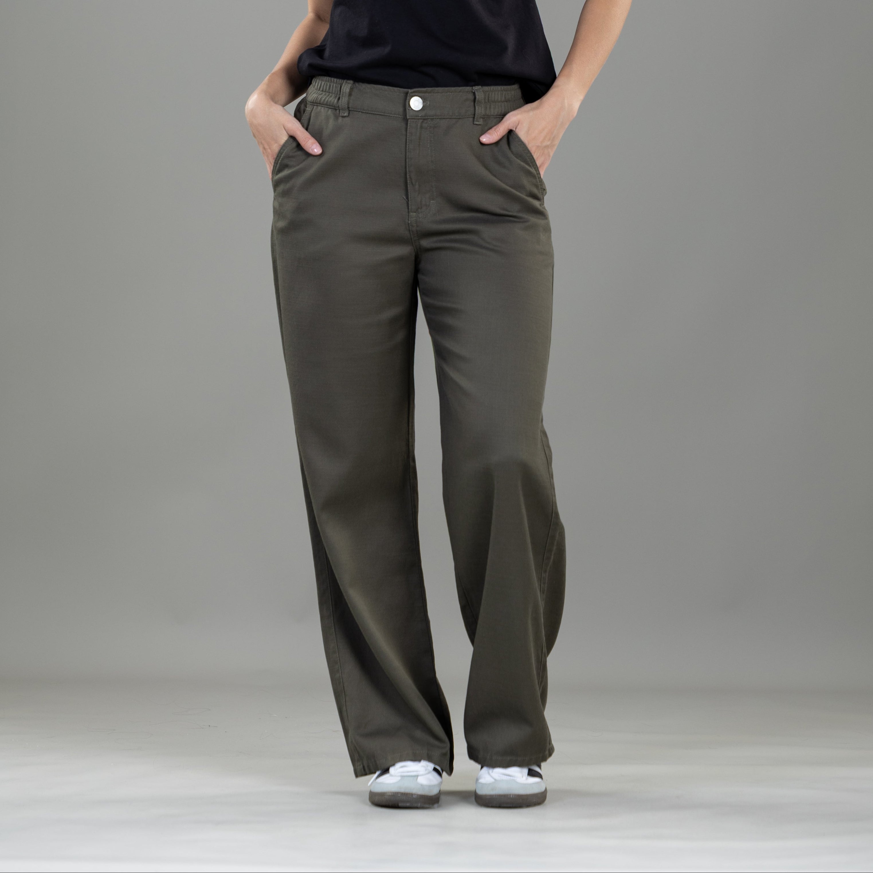 Pantalón Confort Verde Bota Recta