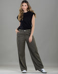 Pantalón Confort Verde Bota Recta