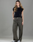 Pantalón Confort Verde Bota Recta