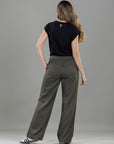Pantalón Confort Verde Bota Recta