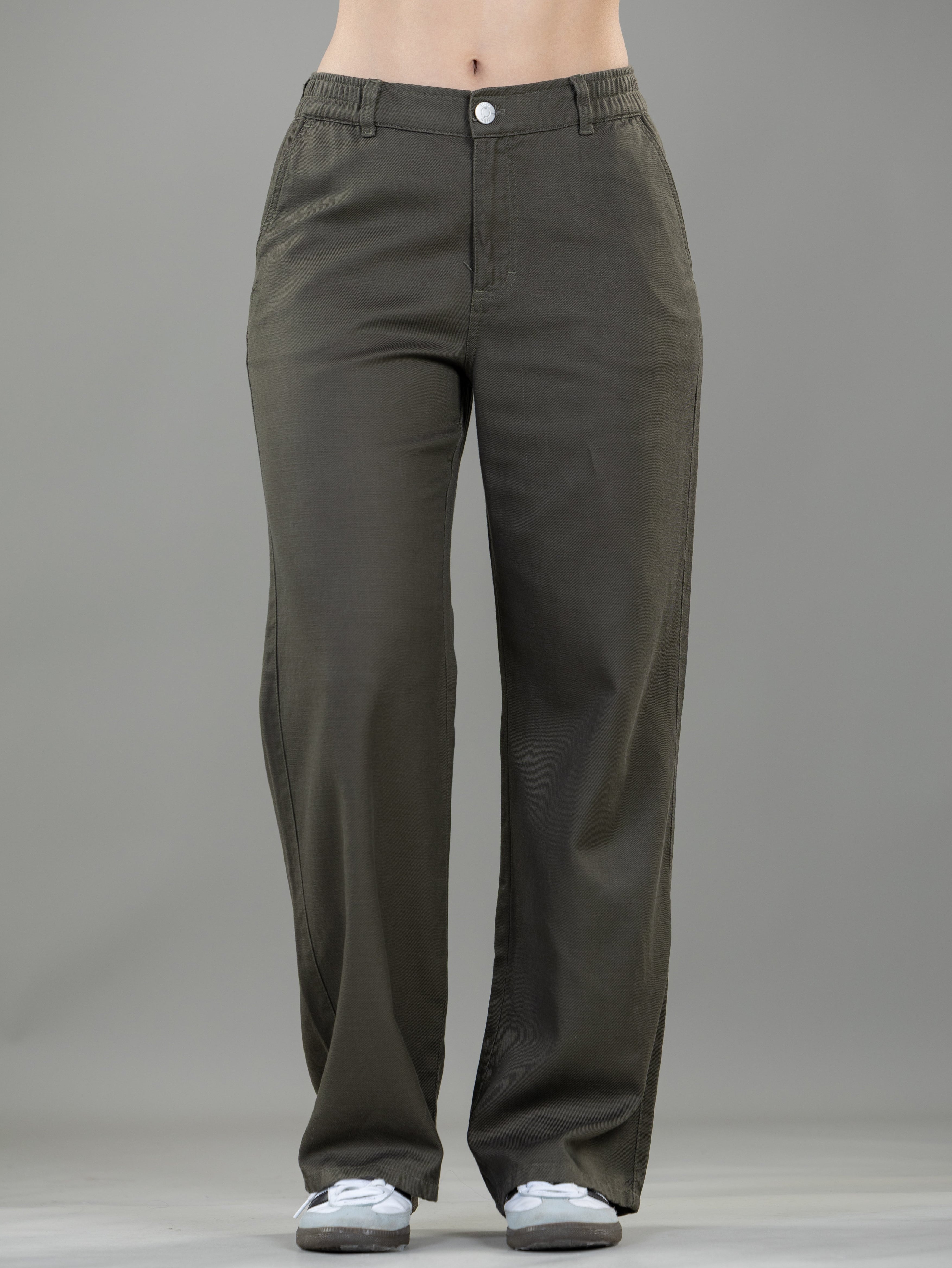 Pantalón Confort Verde Bota Recta