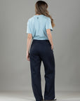 Pantalón Confort Azul Navy Wide Leg