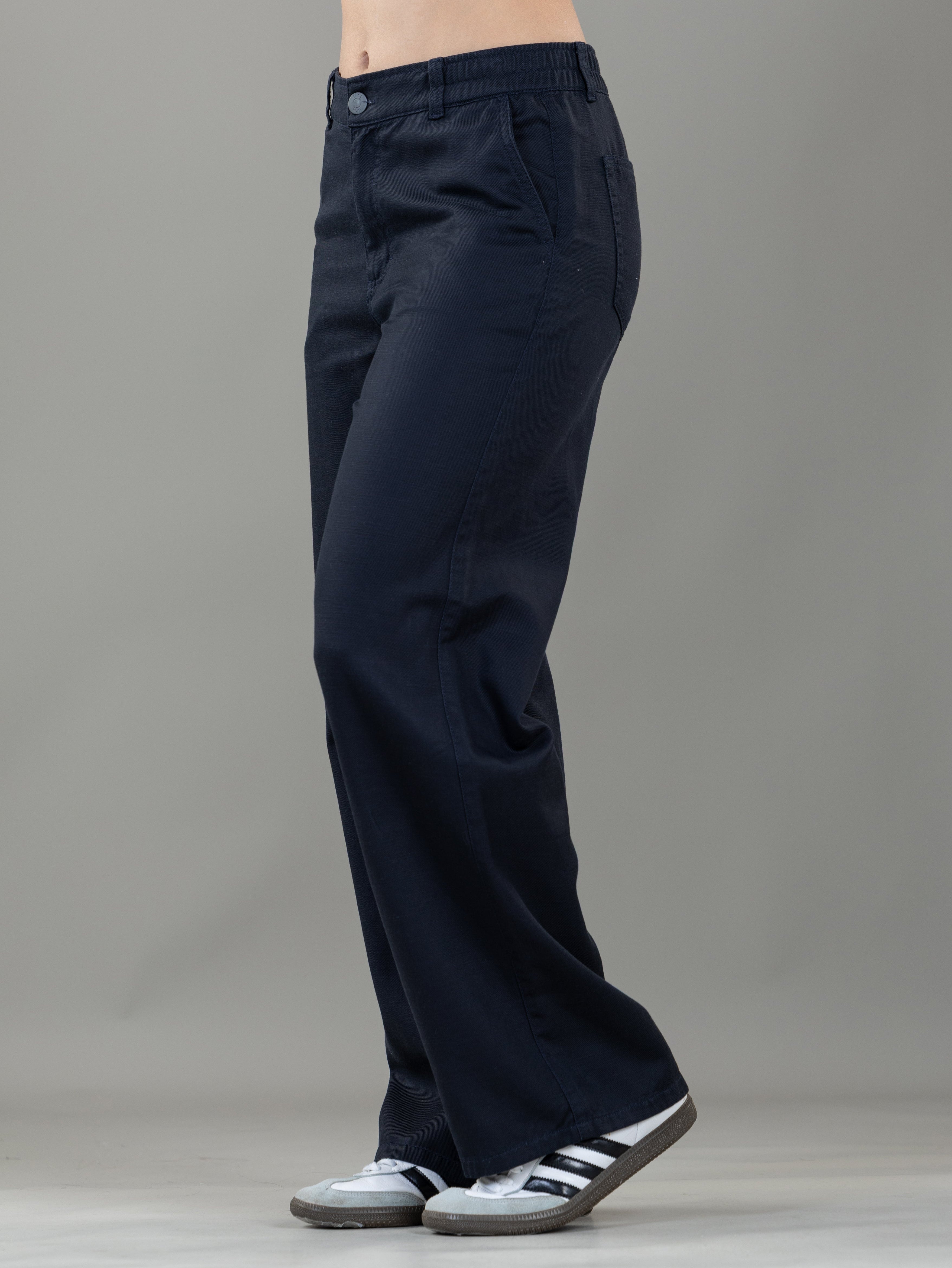 Pantalón Confort Azul Navy Wide Leg