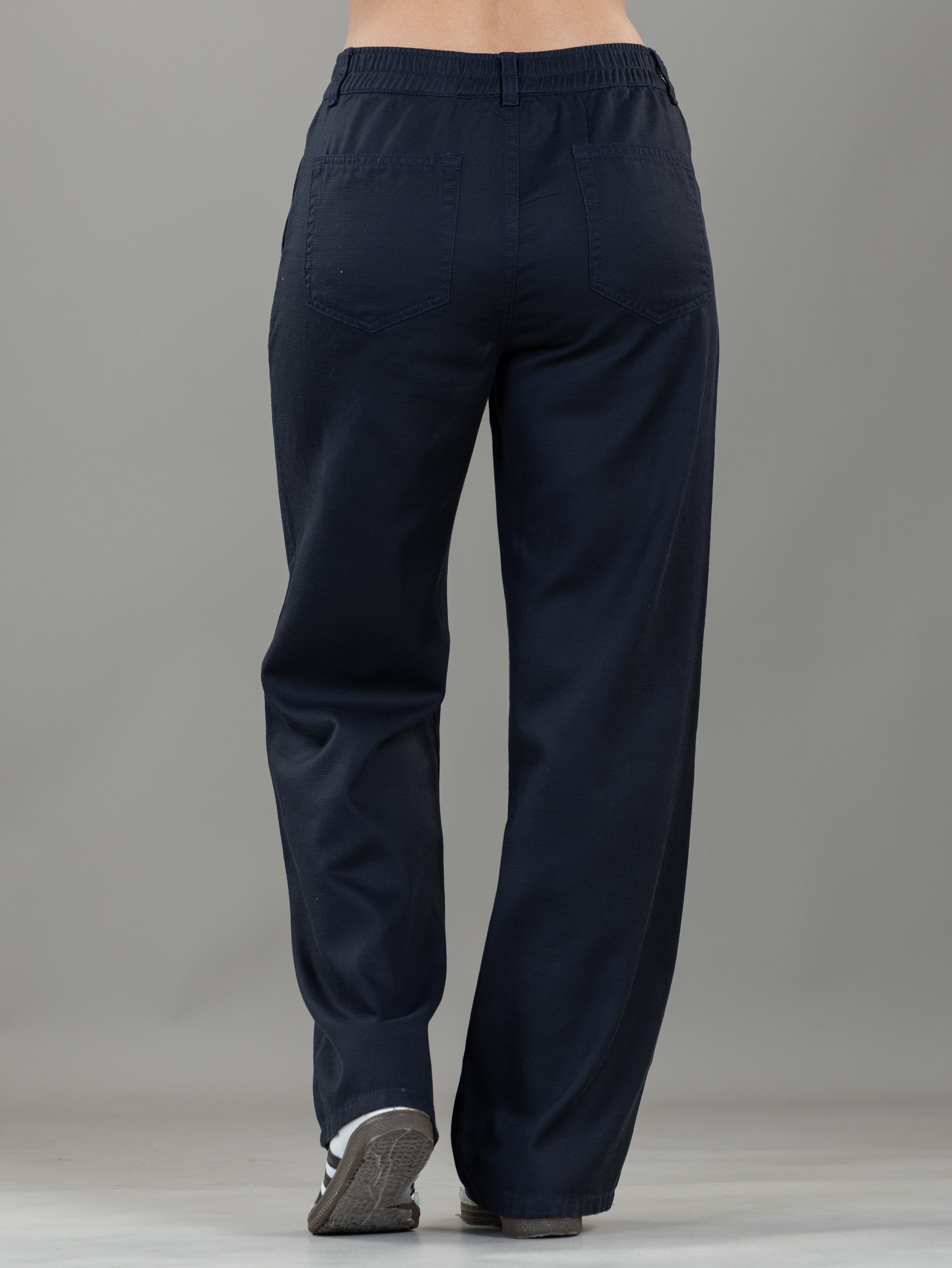 Pantalón Confort Azul Navy Wide Leg