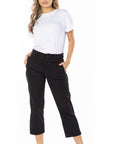 Pantalón Capri Negro Stretch