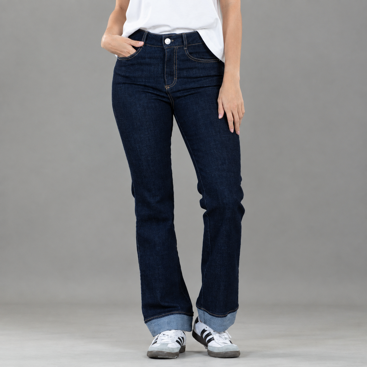Jeans Stretch Azul Cinco Bolsillos