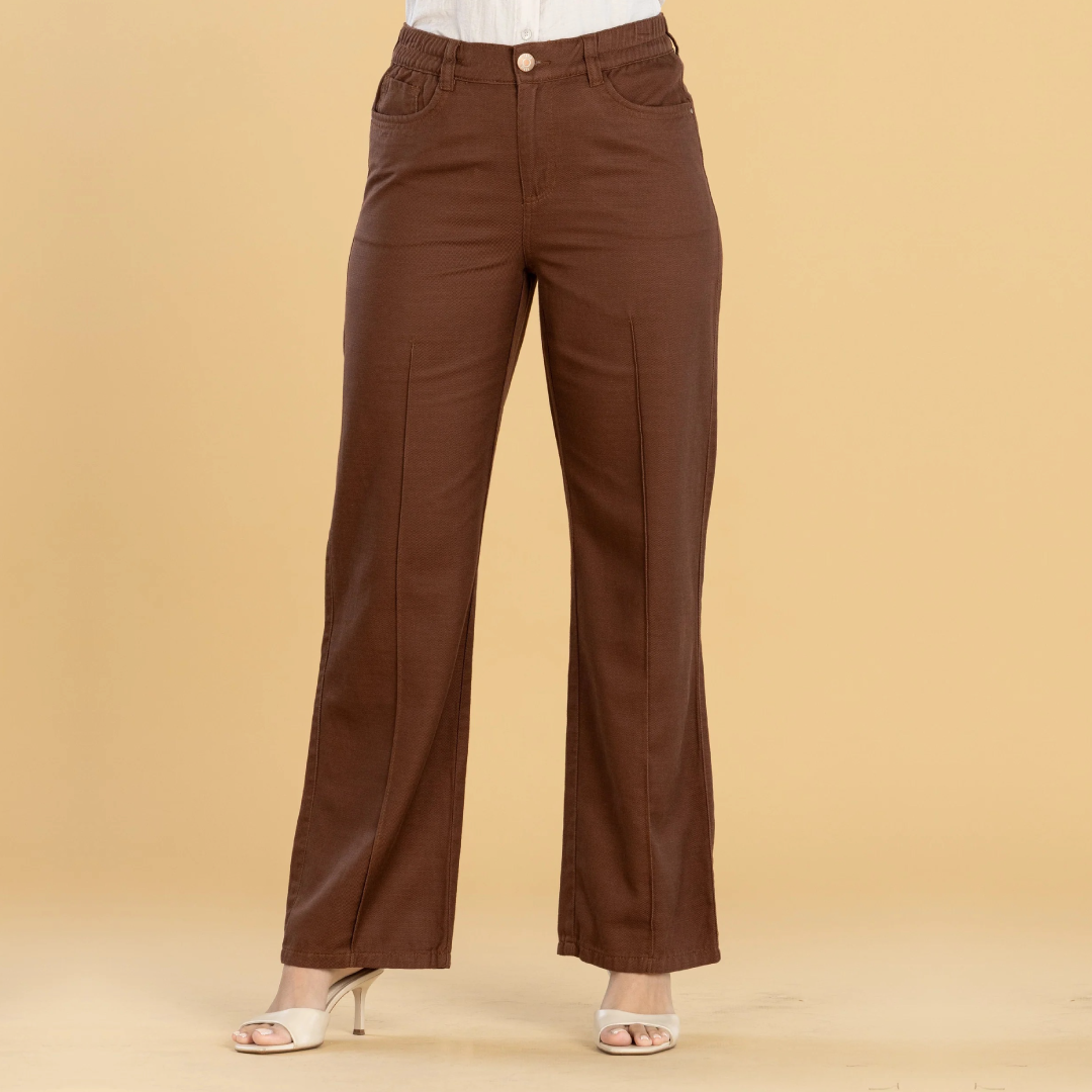Pantalón Confort Café Straight